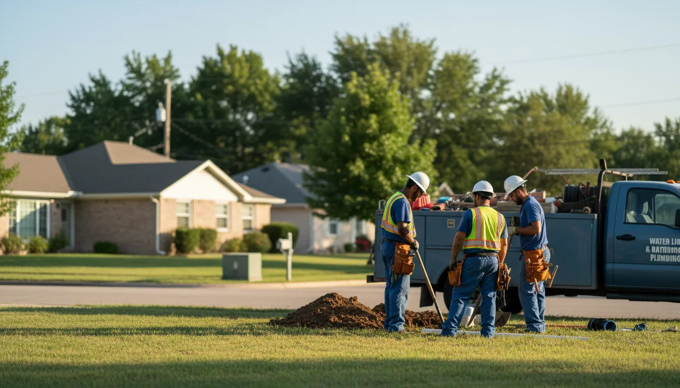 Residential water line and bathroom plumbing service in Pitcairn, PA